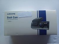 Photo of the original AZDOME M550 dash camera box with product image and branding.