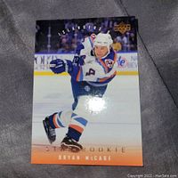 Front of hockey card showing Bryan McCabe with 'Star Rookie' text and New York Islanders branding.