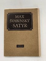 Folio cover showing title 'Max Svabinsky Satyr' with decorative design