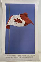 Full view of the poster showing flag design, border and overall condition