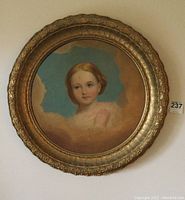 Full round painting and frame in situ