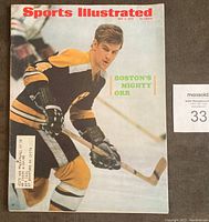 Front cover of 1970 Sports Illustrated magazine with Bobby Orr in Boston Bruins uniform
