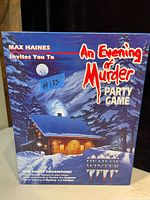 Game box front with winter cabin artwork and game title
