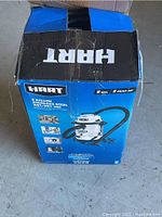 Box of Hart 6 gallon 5 peak horsepower steel wet/dry shop vacuum