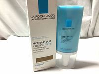New La Roche-Posay Hydraphase Intense Riche 24 Hr Rehydrating Fill-In Care 50ml moisturizer tube next to its original branded box, displayed front view showing clear branding and product information.