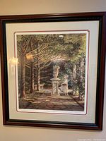 Framed and matted print by Trisha Romance showing full artwork and frame condition