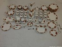 Full layout of dinnerware and accessories