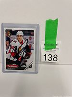 Photo of the Parkhurst Colin White hockey card with autograph visible, encased in plastic protective holder.