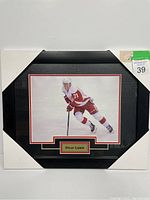 Framed 8x10 action photo of Dylan Larkin in Detroit Red Wings uniform with nameplate.