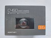 Front side of the boxed dash camera showing model C450, 1080P Full HD, 3.0 inch LCD screen