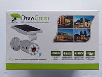 Front of retail box showing product image, branding, and key features such as IP66 waterproof rating, 1000 lm brightness, and 20 hour lighting time.