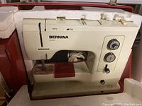 Bernina Record sewing machine inside protective foam inserts in carrying case