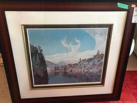 Full view of the framed limited edition print showing the artwork, frame and matting.