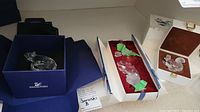 Set of Swarovski crystal animal figurines in original boxes with certificates