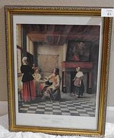 Front view of the framed glass print showing entire artwork and frame.