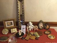 Full lot on red cloth showing all items