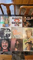 Photo showing nine LP vinyl record covers including Chicago Greatest Hits and Tony Bennett albums