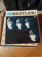 Stack of LP covers with The Beatles ‘Meet the Beatles!’ on top