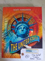 Cover of the hardcover book showing the Statue of Liberty and the title 'The United States' by Scott Foresman