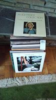 Stack of LP records including Gordon Lightfoot collection on top