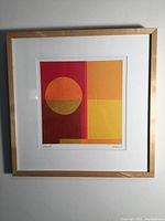 Full view of the framed lithograph showing the entire artwork and frame.