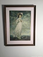 Frontal image of the full framed art reproducing Pinky by Thomas Lawrence, showing the entire artwork and frame.