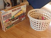 Original boxed Bachmann Cargo King HO scale train set showing front of box with locomotive and freight cars illustration.