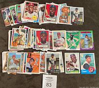 Full spread of 2001 Topps baseball insert cards with multiple legendary players including duplicates.