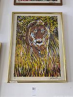 Full view of framed tiger print signed and numbered by Paul Blaine Henrie.