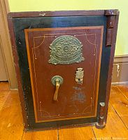 Full front view of painted safe exterior