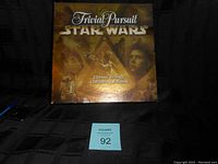 Box of Star Wars Trivial Pursuit Classic Trilogy Collector's Edition showing the front cover with trilogy characters.