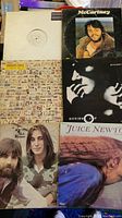 Image showing multiple vinyl album covers including Paul McCartney, The Beatles, Juice Newton, and others.