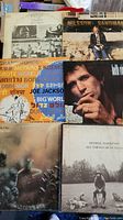 Six vinyl LP albums including Joe Jackson Big World, George Harrison All Things Must Pass, Nilsson Sandman