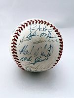 Front view showing multiple signatures including Al Leiter and Greg Myers