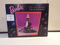 Box front of Barbie Solo In The Spotlight Telephone