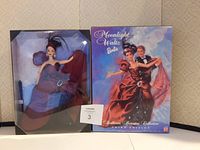 Photo showing Barbie Moonlight Waltz Doll and its original box from the Ballroom Beauties Collection Third Edition.