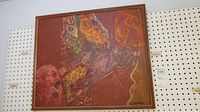 Full front view of painting showing overall abstract composition