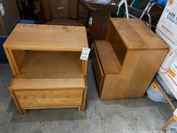 Front view of both nightstands showing overall design