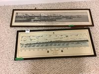 Both framed naval prints showing the overall condition and size.