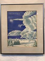 Framed “Winter” print showing full composition and frame.