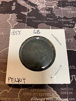 Front (obverse) side showing Queen Victoria profile and date 1855.