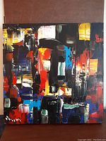 Front view of full painting on canvas