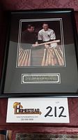 Framed limited edition print featuring Babe Ruth and Lou Gehrig, double matted with a plaque below.
