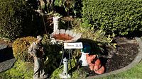 Photo showing full collection in garden setting with all six pieces visible and condition noted.