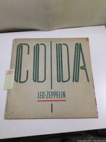 Front cover of the vintage Led Zeppelin Coda album showing the artwork and title