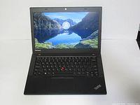 Front view of laptop open showing screen and keyboard
