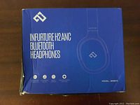 Front of the blue Infuture H2 ANC Bluetooth Headphones box with logo, model number BN801A, and product name.
