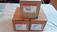Three Honeywell solenoid gas valves in original Honeywell labeled boxes showing model V4295S1005 on label.