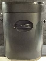 Front view of the Royal shredder, showing the pull bin with side handles.