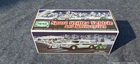 Top view of the Hess Sport Utility Vehicle and Motorcycles collectible box showcasing the product image and branding.